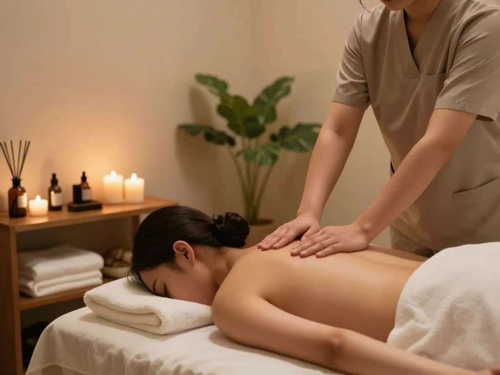 Relaxing 마포스웨디시 massage experience in a tranquil wellness spa setting.