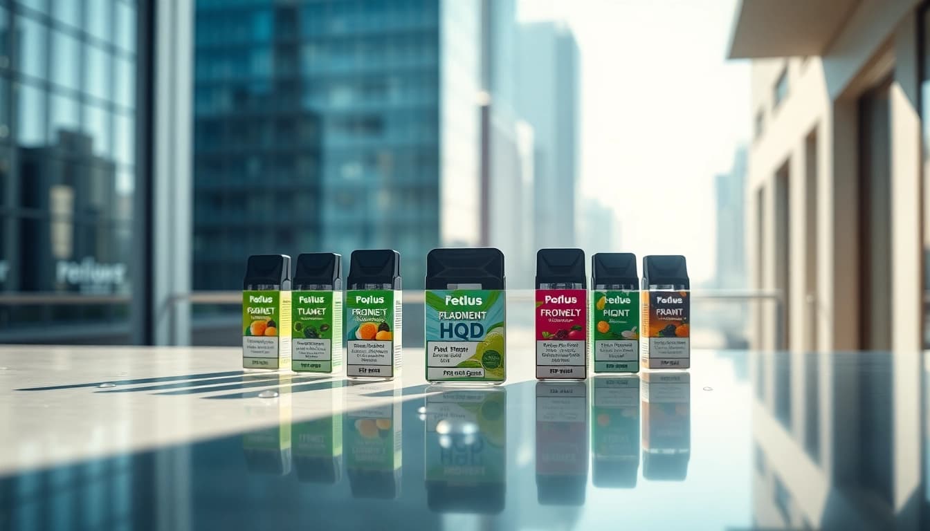 Erleben Sie die verschiedenen hqd pods in einer eleganten Präsentation für frisches Dampfvergnügen.