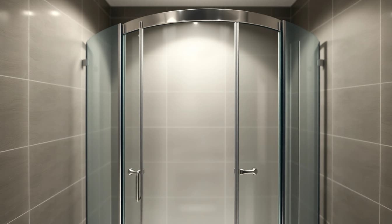 Duschkabine 100x100 mit modernen Designs und elegantem Finish in einem Badezimmer.