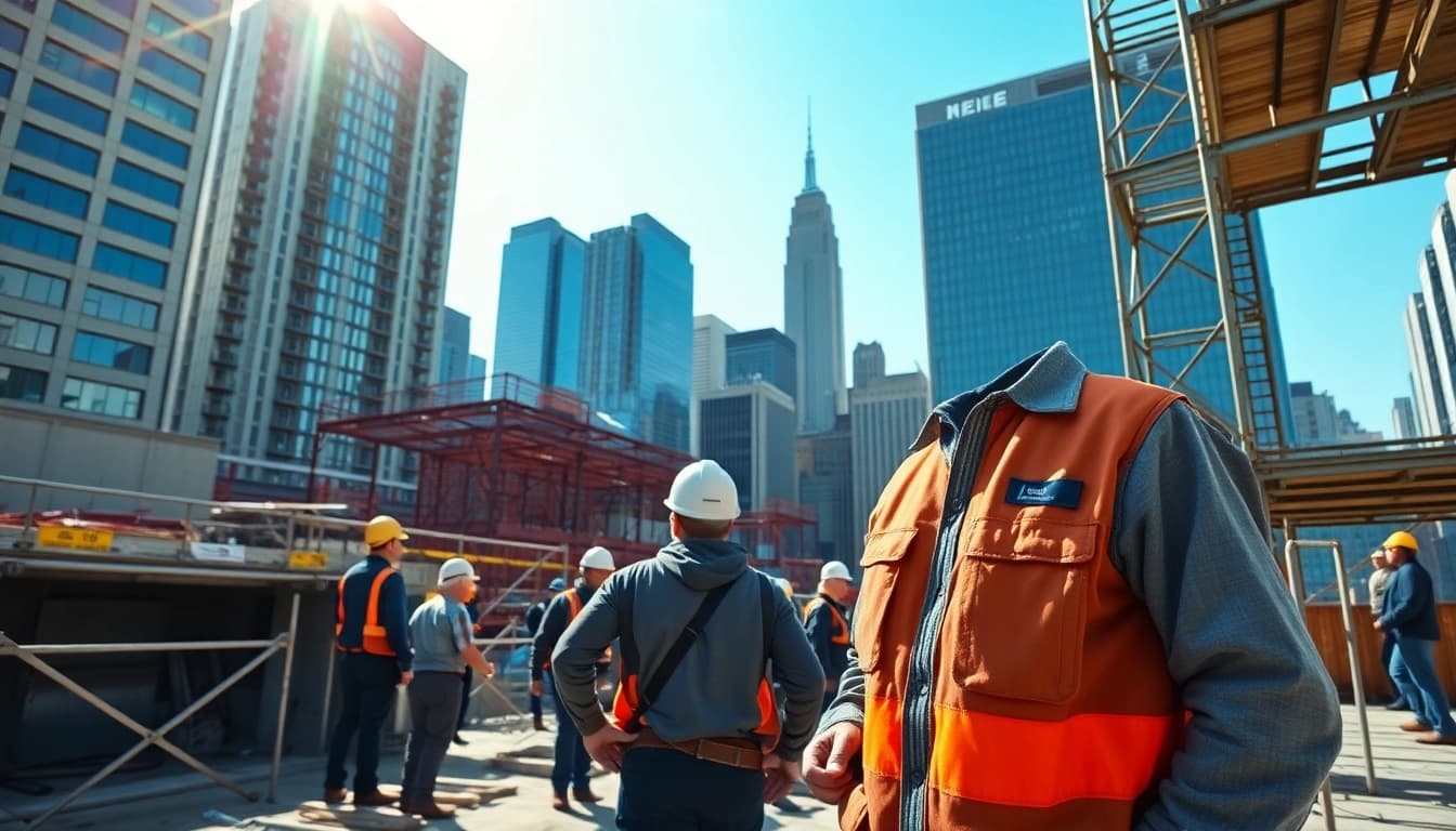 New York City General Contractor managing a busy construction site in the heart of NYC.