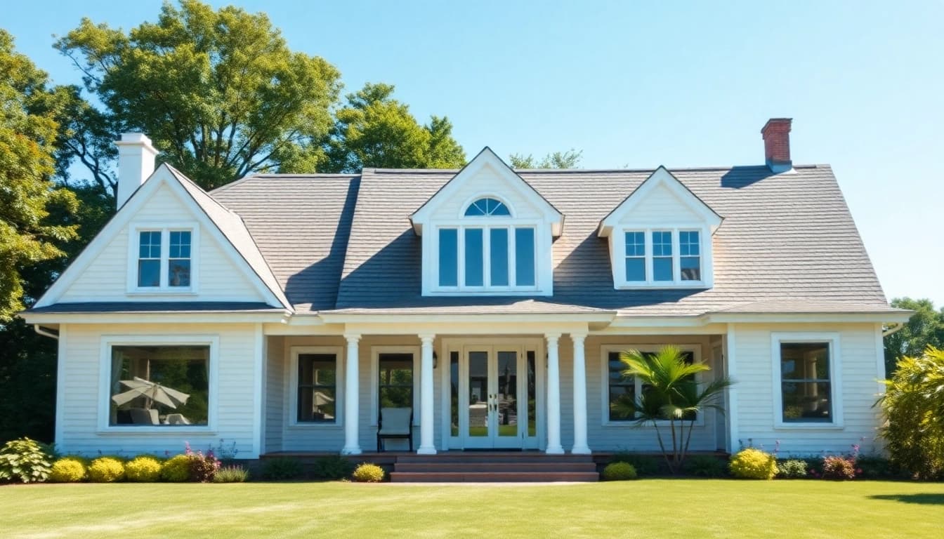 Beautiful Cape Cod home addition with new entrance and lush surroundings.