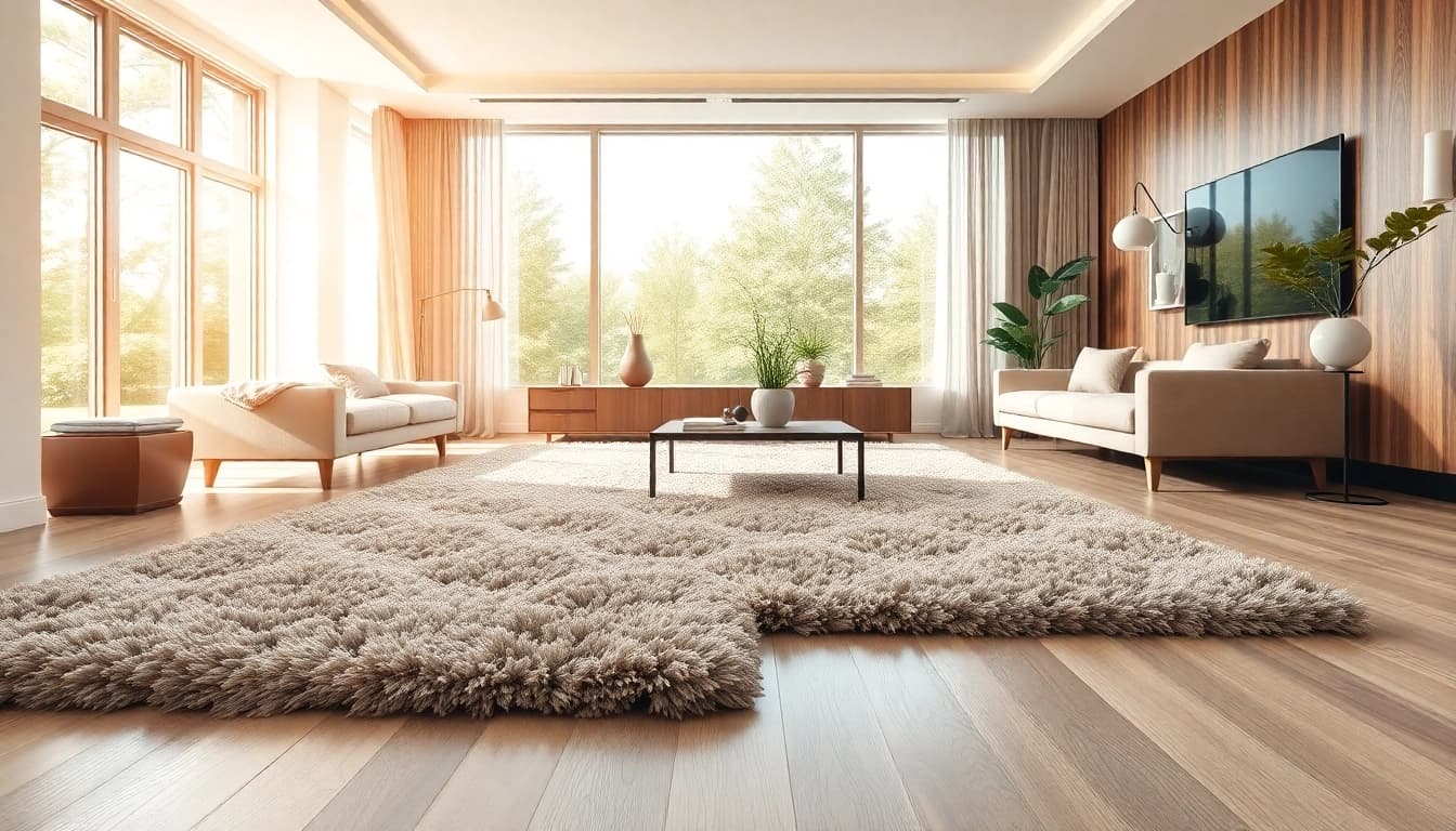 Stunning display of lvp flooring in a modern living room with natural light and elegant decor.