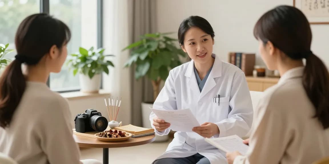 Patient receiving consultation at 수원한의원 emphasizing holistic health and wellness.