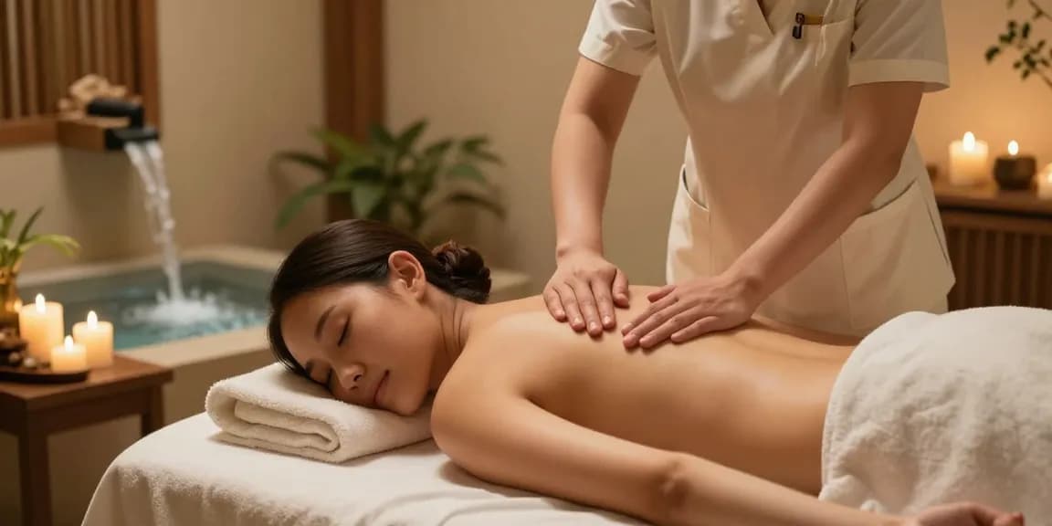 Massage therapy session with 스웨디시 마사지 in a tranquil spa environment.