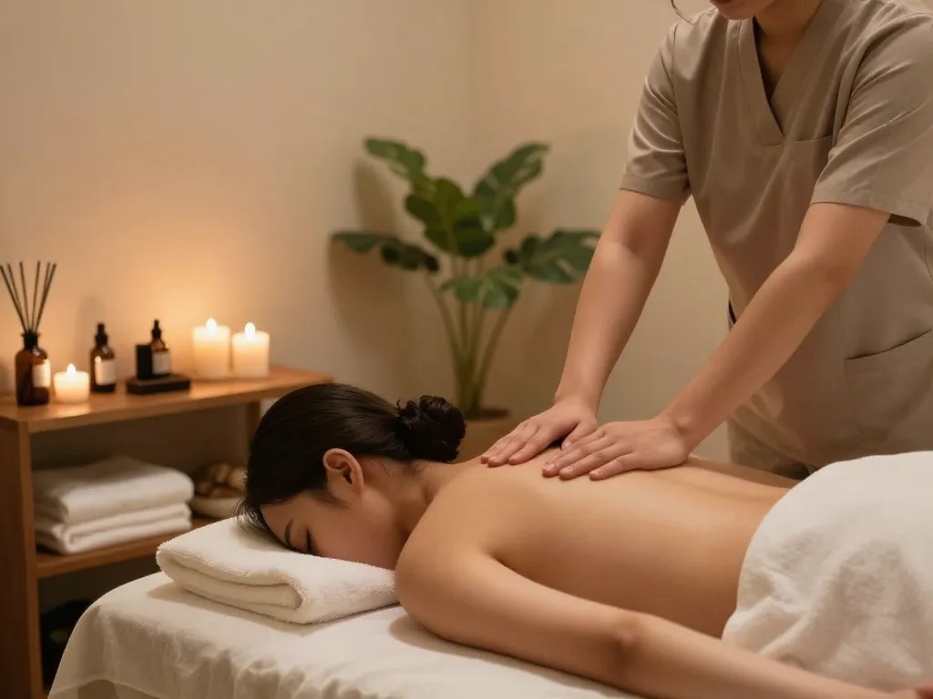 Relaxing 마포스웨디시 massage experience in a tranquil wellness spa setting.