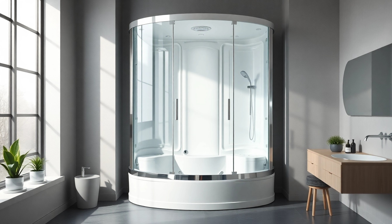 Genießen Sie die elegante sonni Duschkabine in einem modernen Badezimmer-Design mit stilvollen Details.