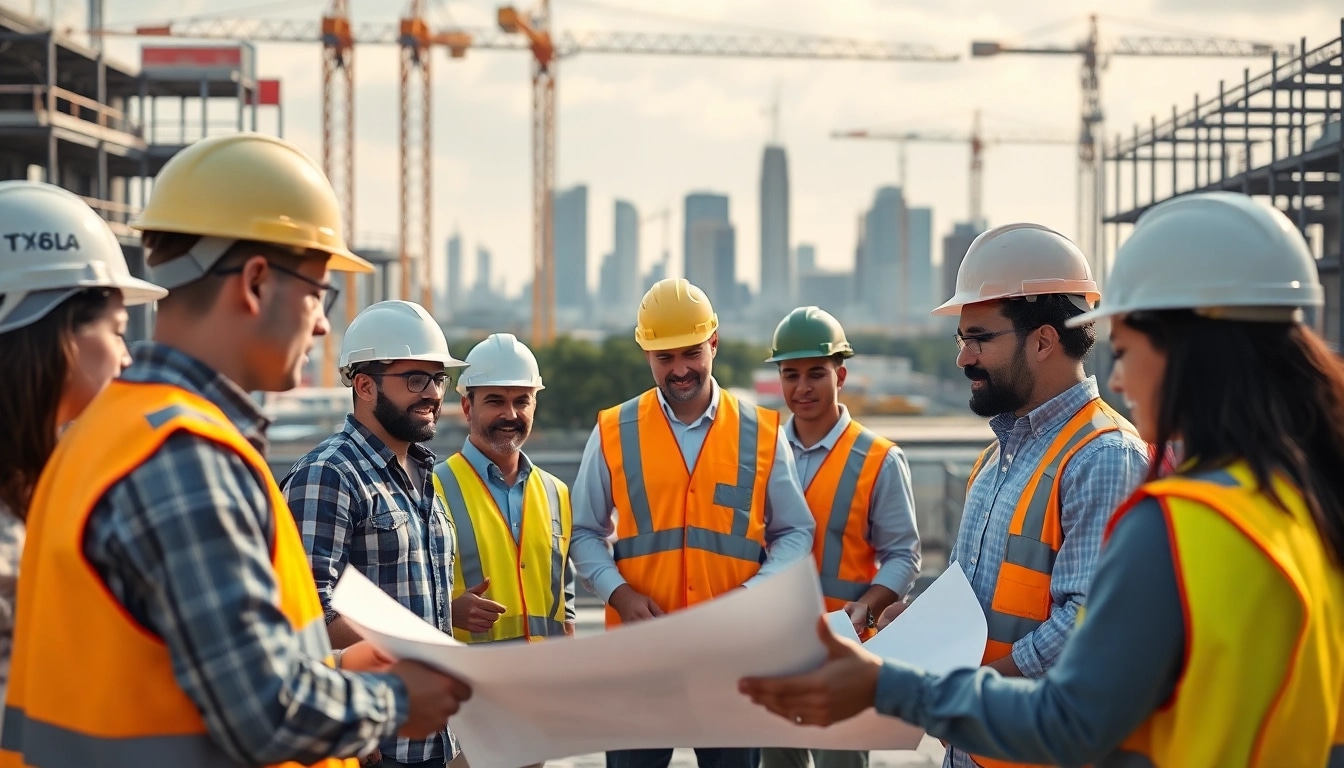 Austin construction site showcasing teamwork in modern building practices, highlighting collaboration and community.