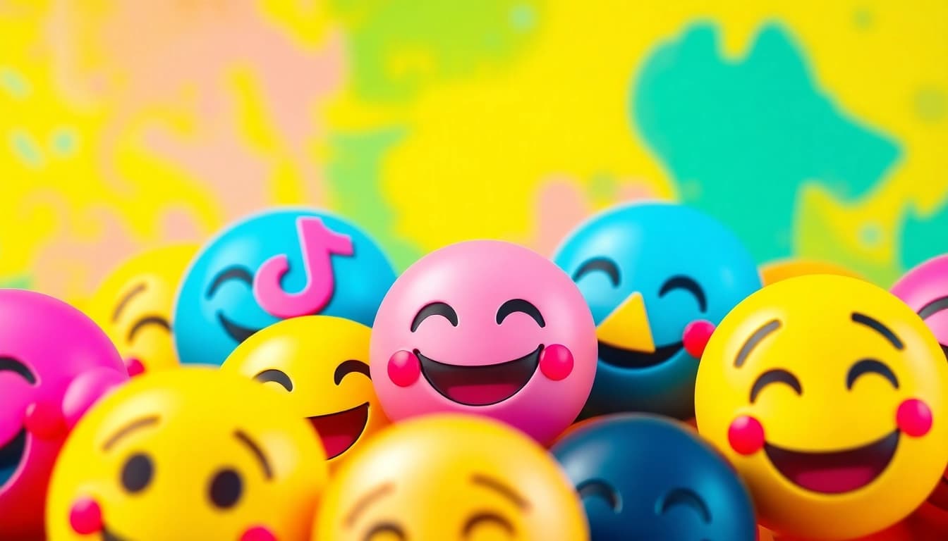 Engaging TikTok emojis vibrant arrangement showcasing creativity and fun.