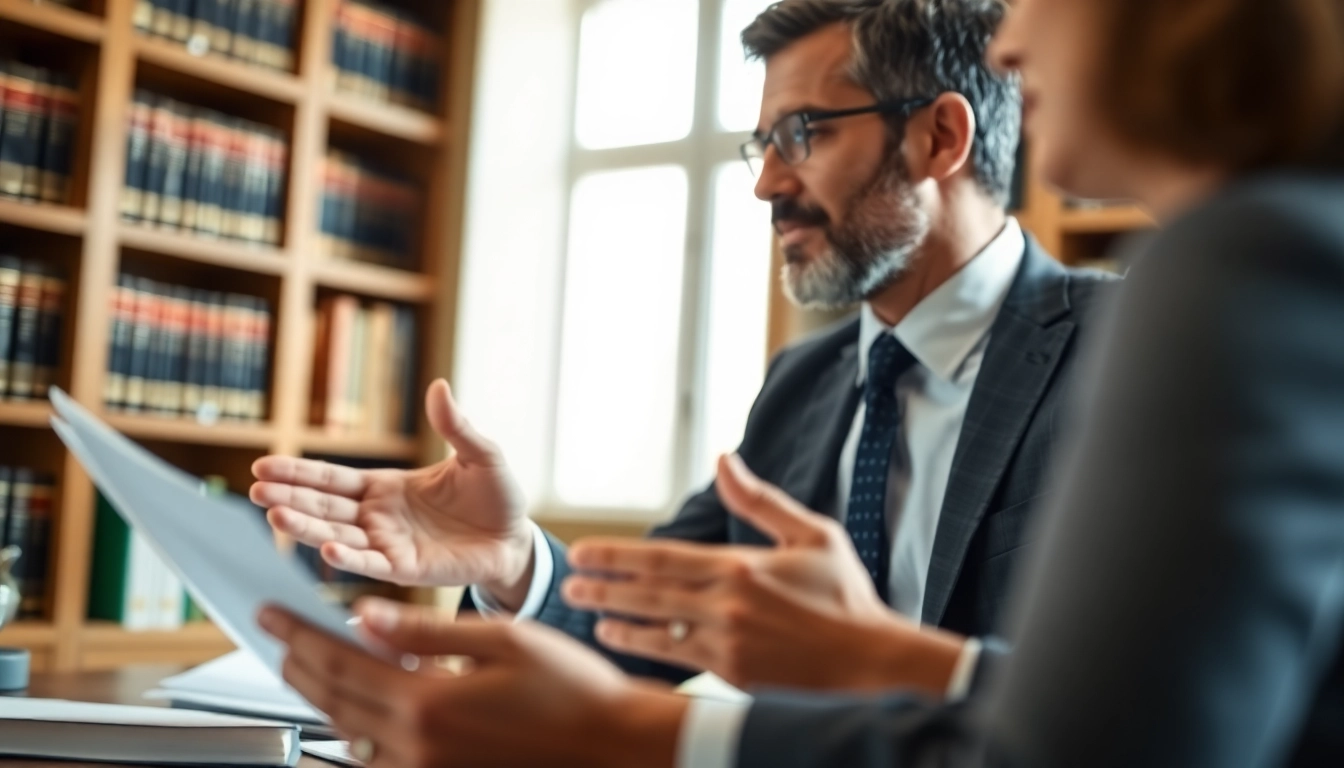 An attorney discussing Körperverletzung Strafrecht with a client, fostering a sense of trust and professionalism.