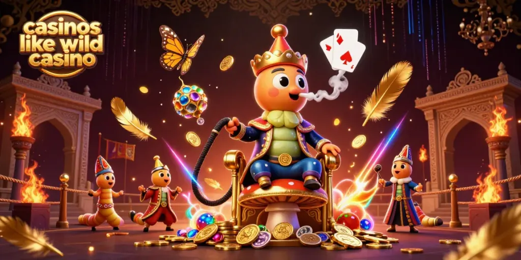 Experience the excitement of casinos like wild casino with a vibrant 3D illustration of a unique character scene.