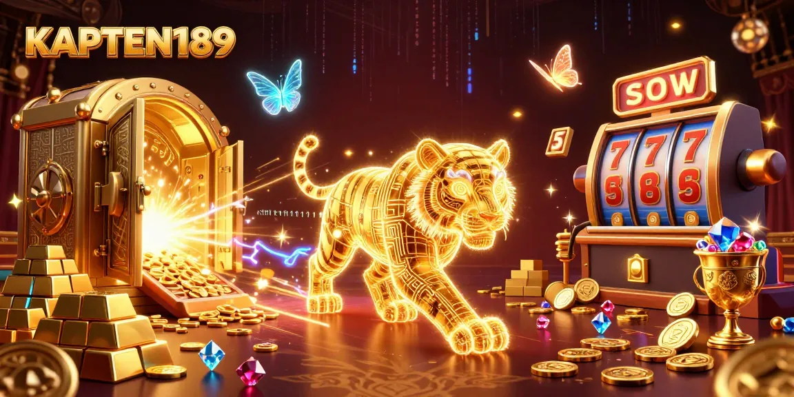 KAPTEN189 menawarkan kasino virtual yang penuh dengan kemewahan dan kesenangan, lengkap dengan harimau dan elemen permainan slot.
