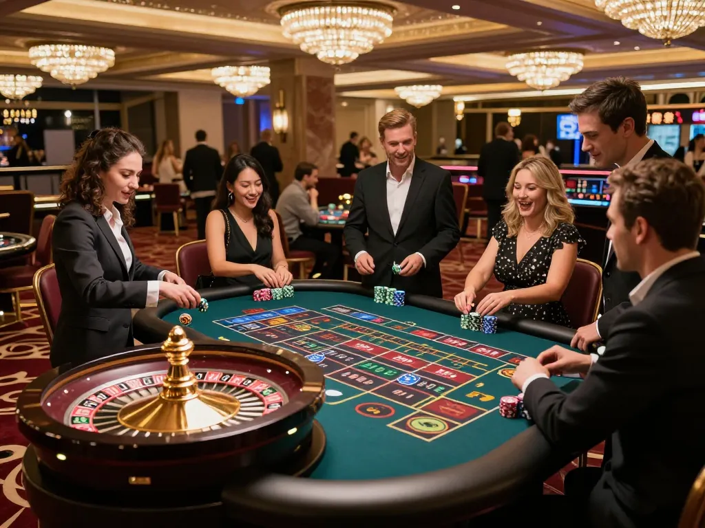 Players engaging at a roulette table showcasing the exciting c168 casino atmosphere