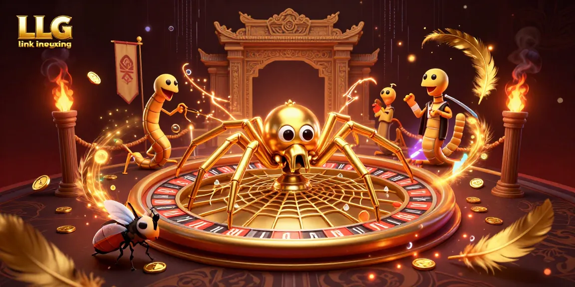 Engage in thrilling gameplay with LLG link indexing in this detailed roulette-themed illustration.