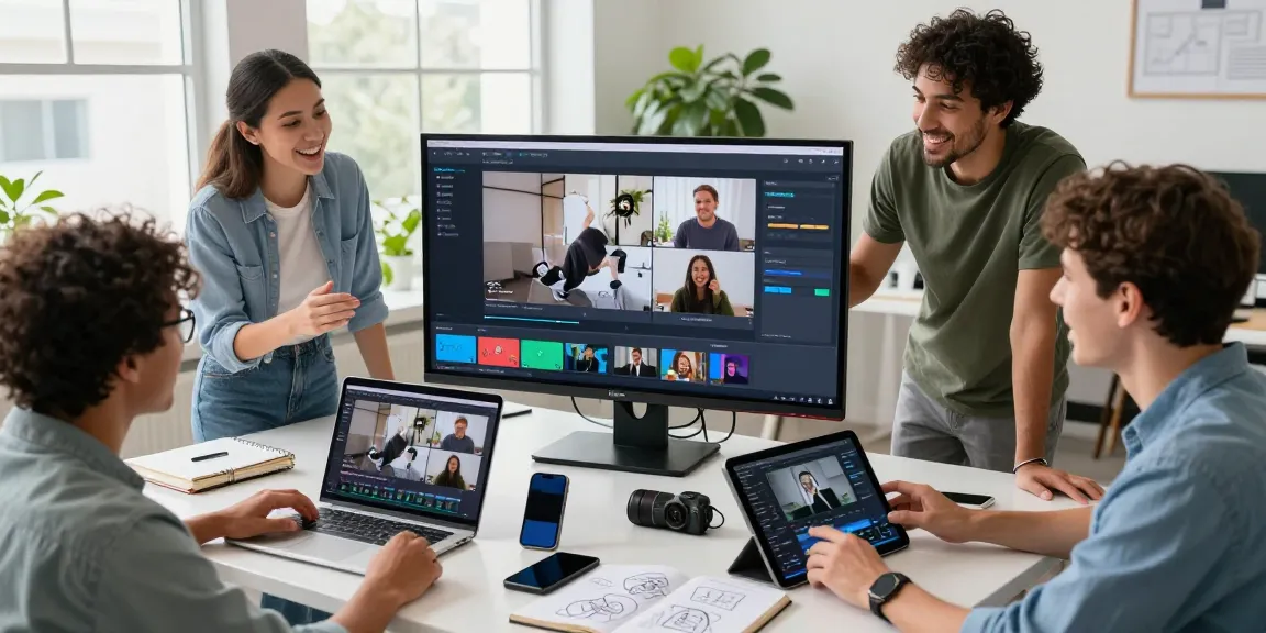 Creators using Seedance AI to generate engaging videos in a vibrant collaborative workspace.