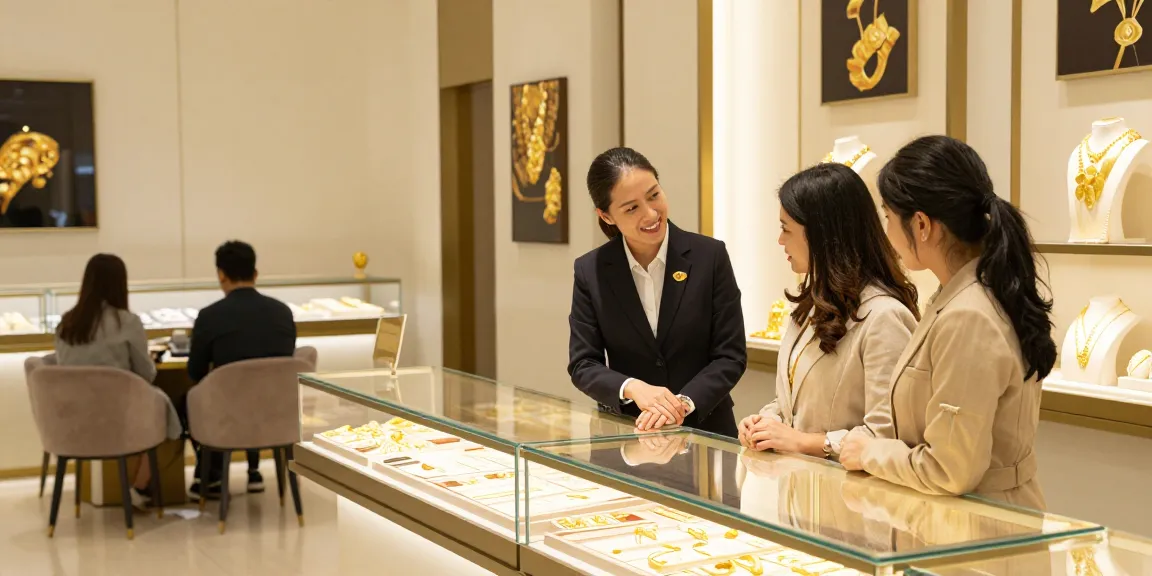 4 tola gold price highlighted in attractive jewelry store setting with engaging customer interactions.