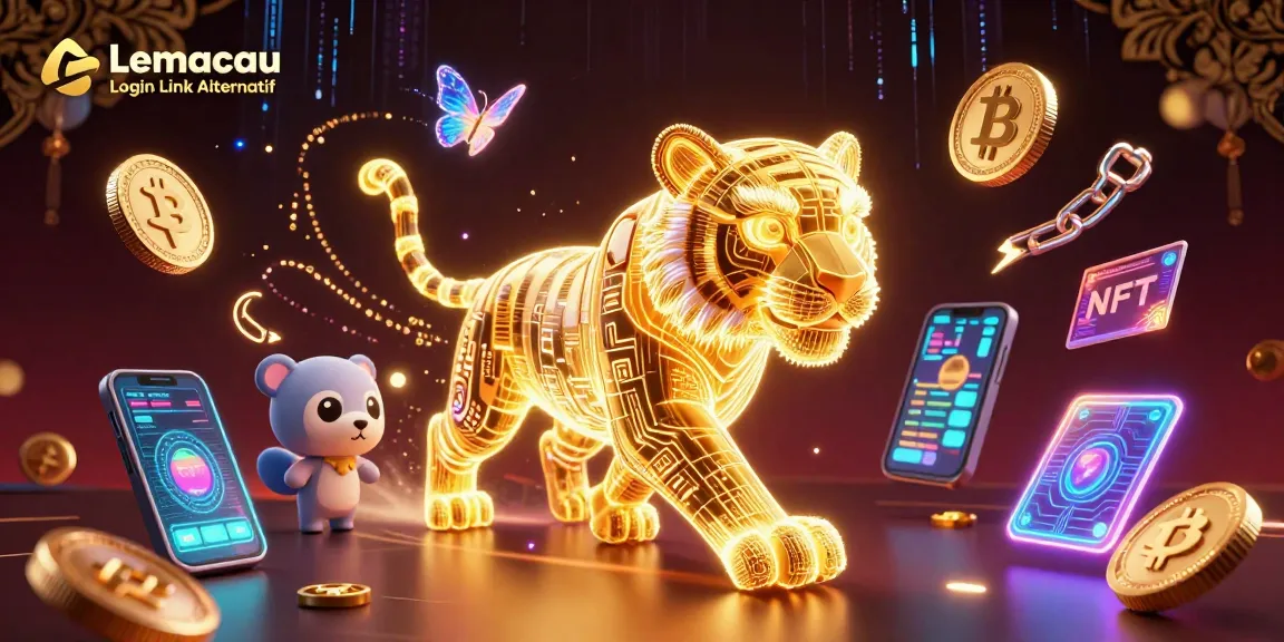 Experience thrilling wins with Lemacau Login Link Alternatif in this vibrant 3D casino scene.