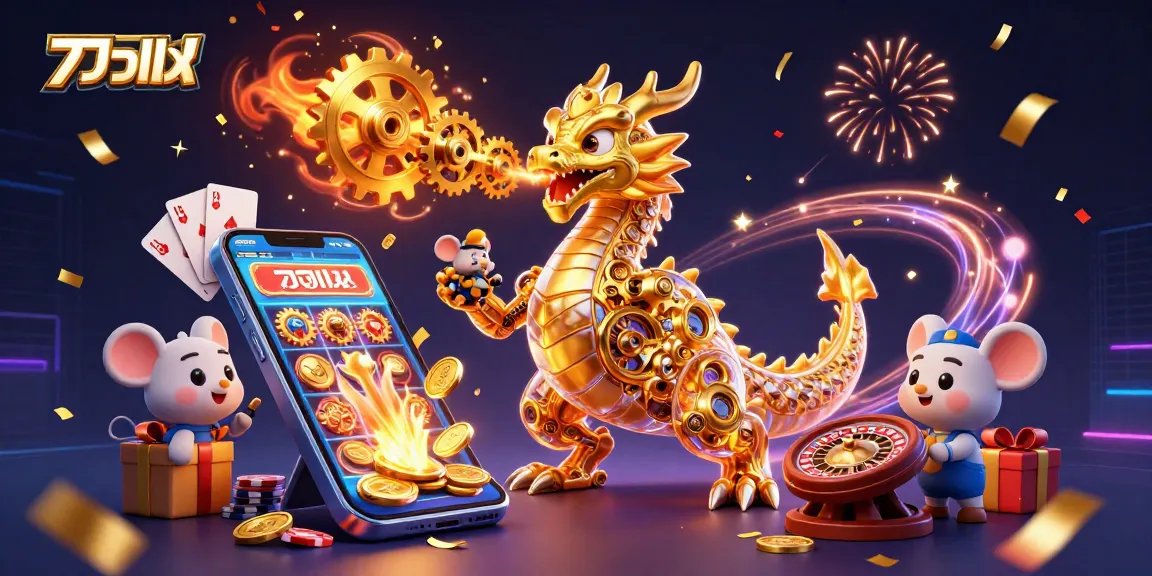Experience thrilling แทงบอลออนไลน์ with a dynamic dragon scene showcasing colorful slot games