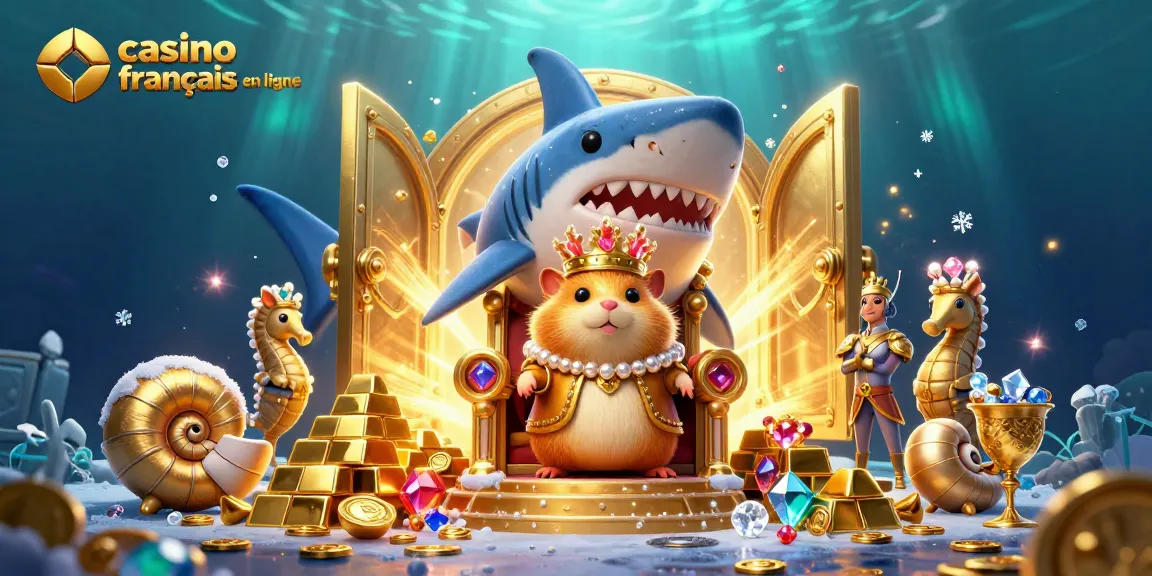 Jouez aux jeux à "casino français en ligne" avec des personnages de casino et des trésors brillants.
