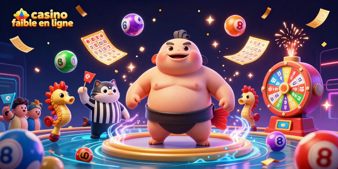 Découvrez l'excitation d'un casino fiable en ligne avec des scènes vibrantes et des jeux de loterie dans cette illustration dynamique en 3D.