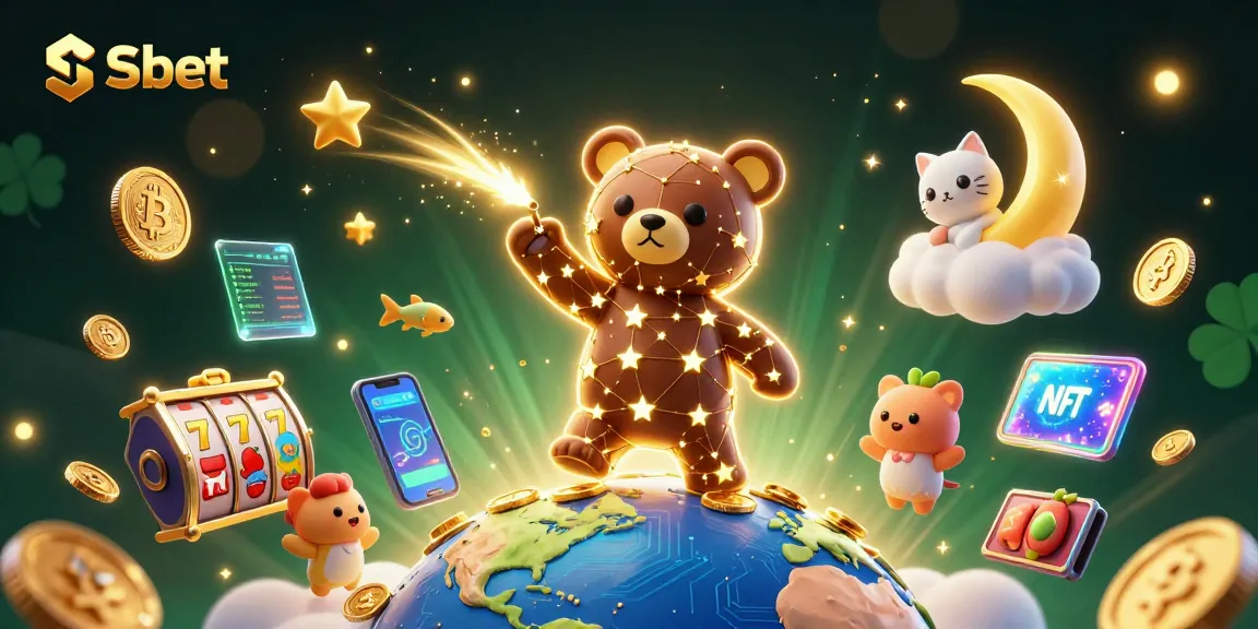Shbet showcases a vibrant casino scene with golden stars and dynamic slot elements for a thrilling gambling experience.