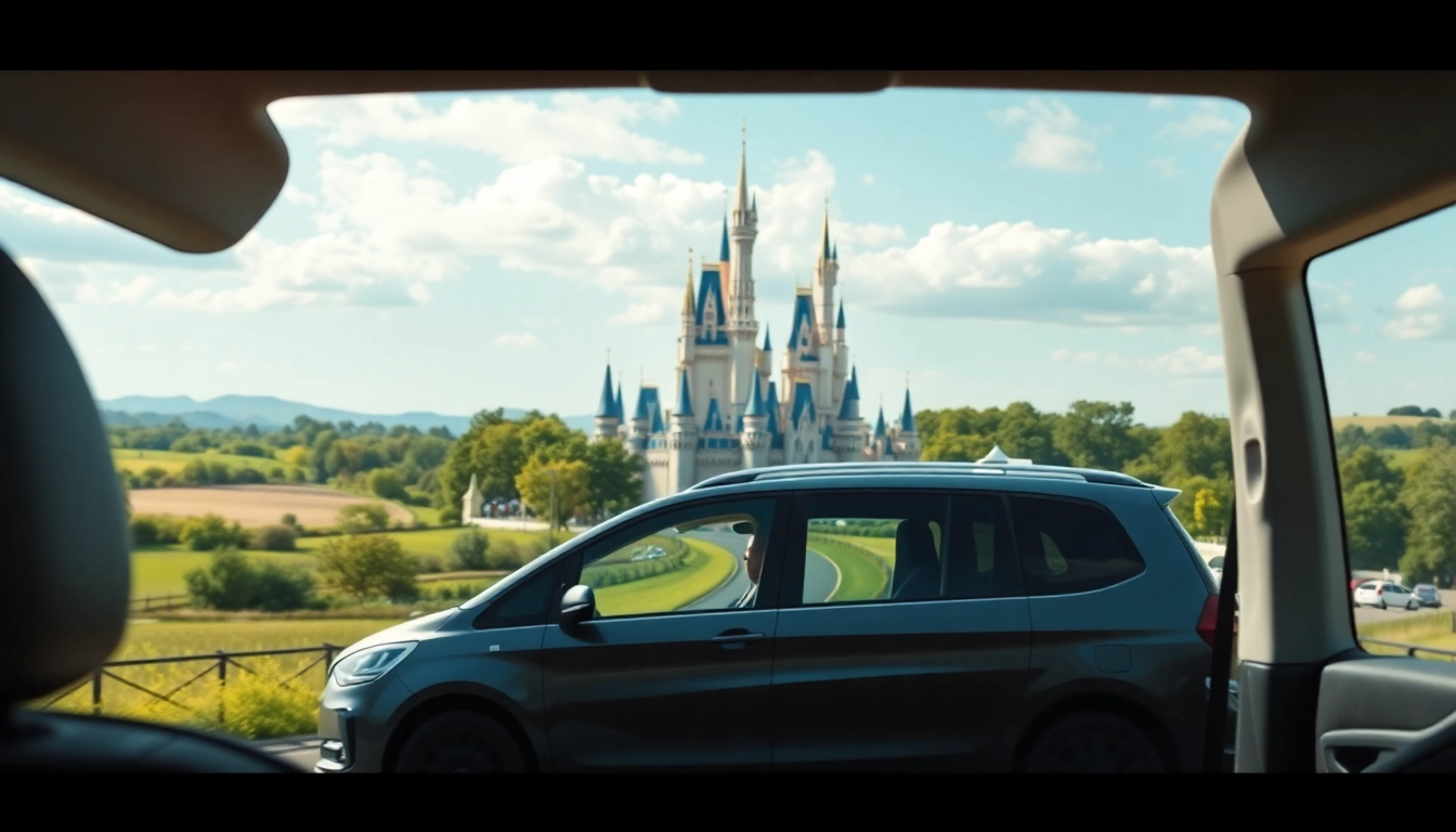 Experience a seamless Beauvais Airport to Disney Transfer in a comfortable minivan, highlighting family joy.