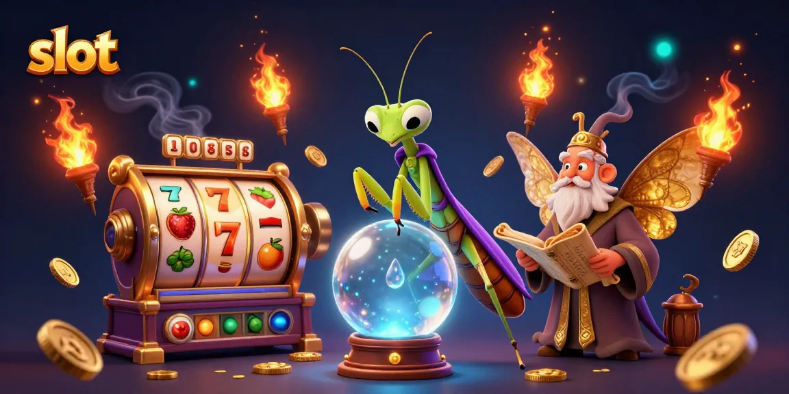 Engage in thrilling slot games with this dynamic 3D illustration of fortune teller and jackpot elements.