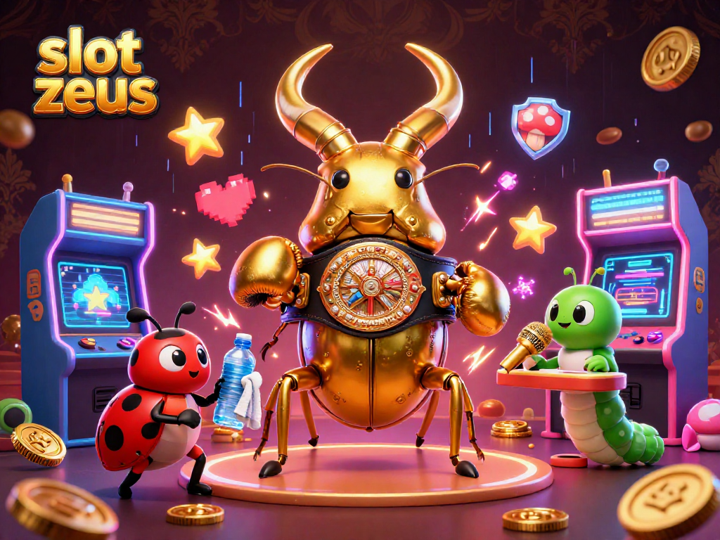Engage with the slot zeus game featuring vibrant characters in a colorful casino environment designed for gamers.