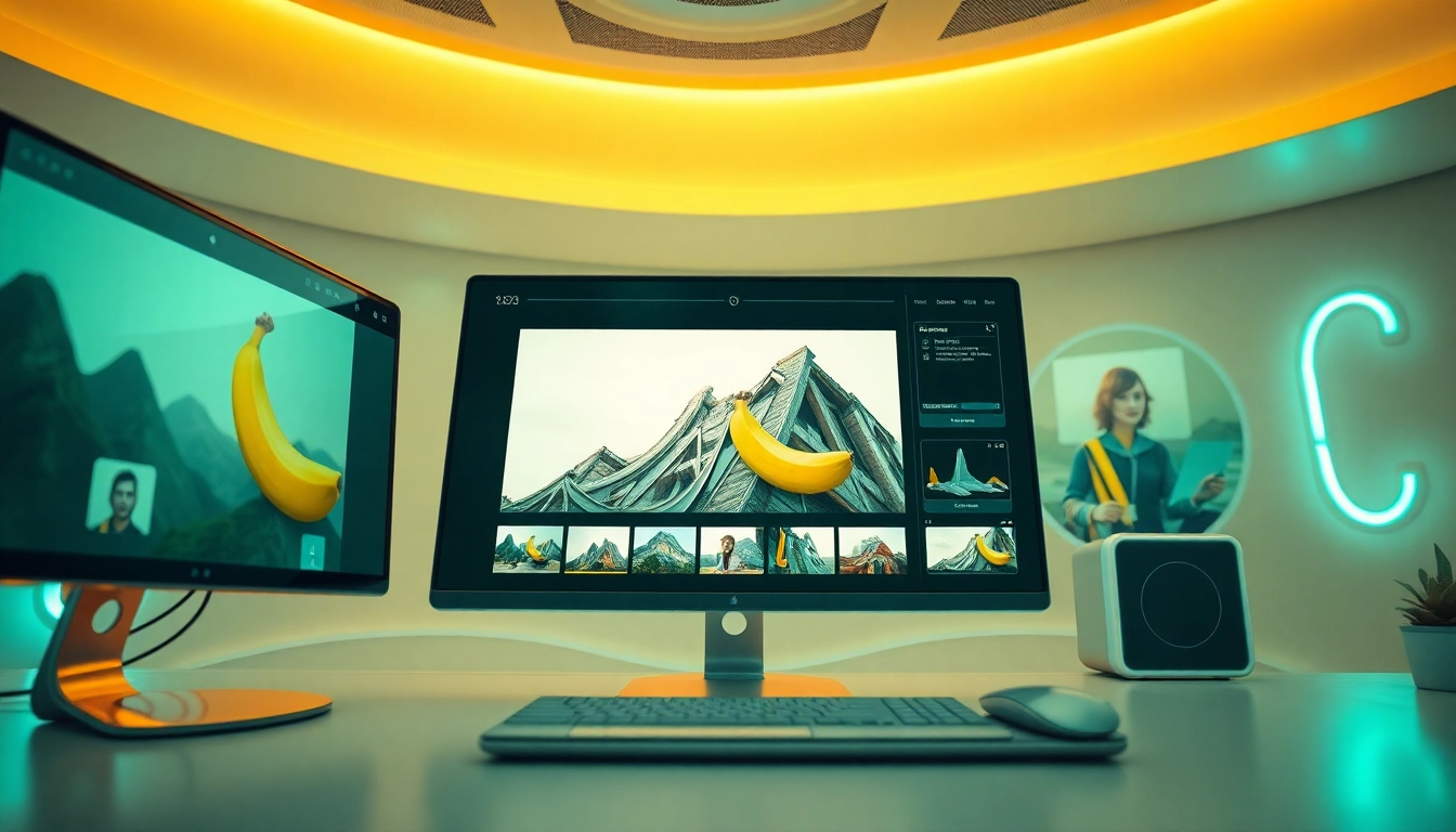 Dynamic workspace featuring nano banana pro AI image editing capabilities