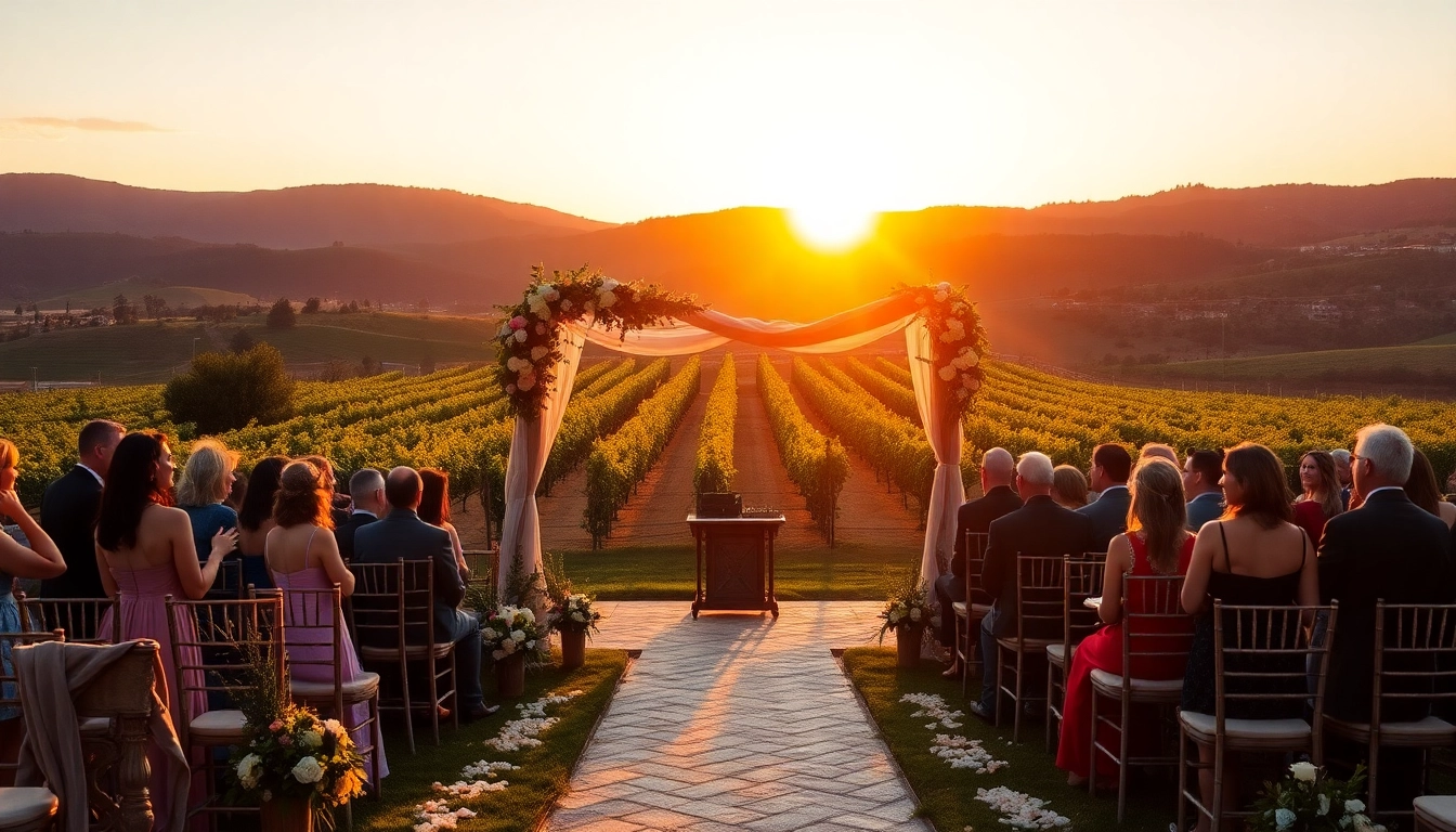 Beautiful outdoor Clarksburg ca weddings ceremony captured with elegant decor and picturesque vineyard backdrop.