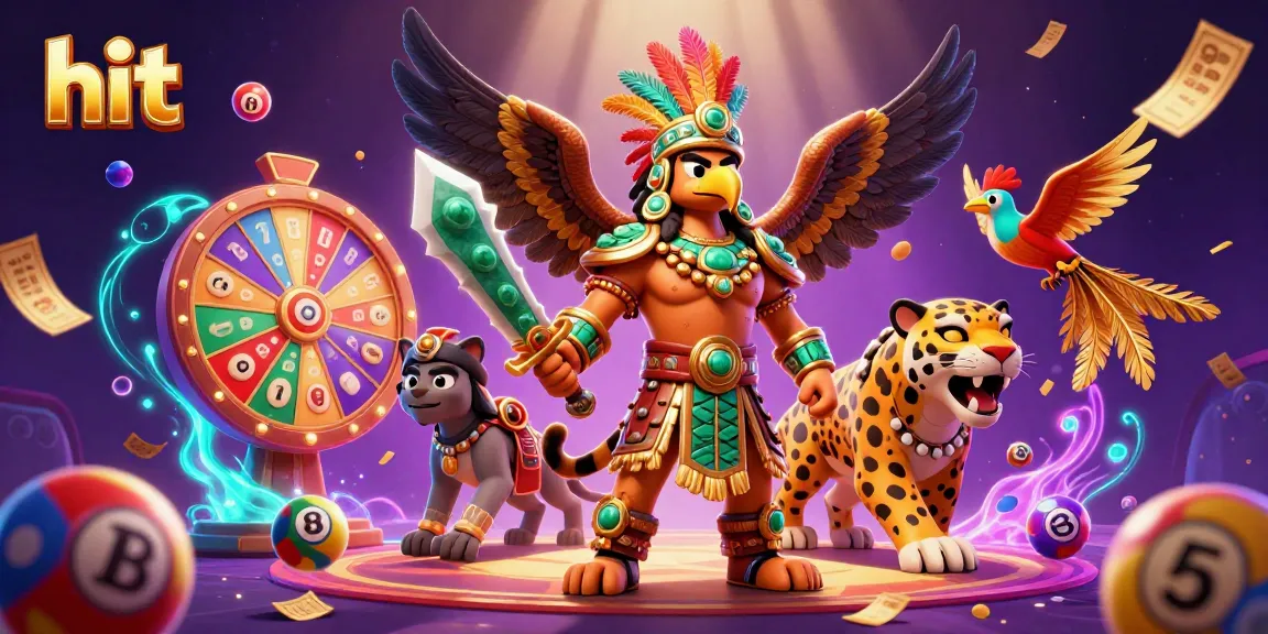 Engage with hit games in a vibrant casino scene featuring dynamic lottery elements and vivid characters.