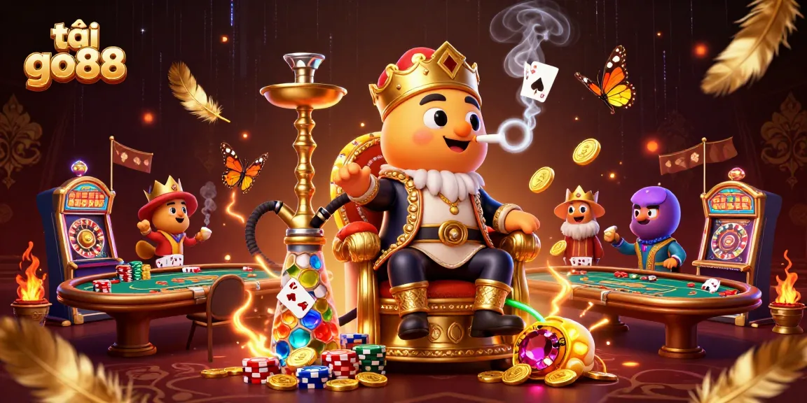Win big with tải go88 in a vibrant 3D casino scene showcasing poker elements!