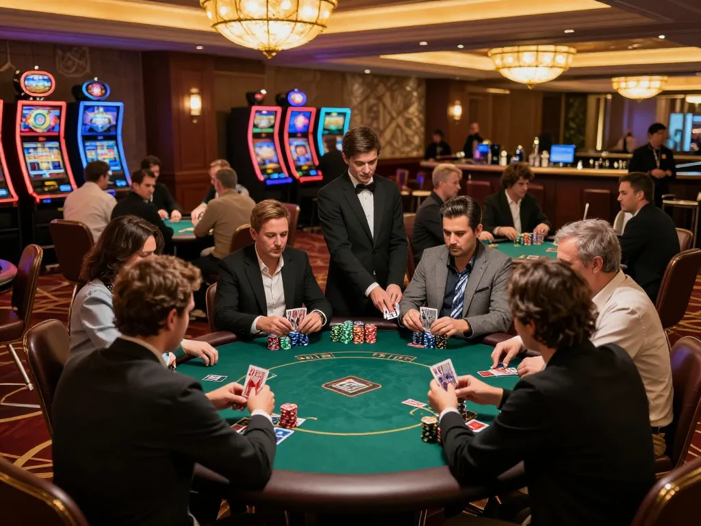 Players engaging in an exhilarating poker game at TG8, showcasing high-stakes actions and strategic gameplay.