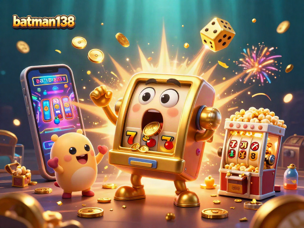 batman138, mesin slot emas beraksi dengan jackpot memukau saat koin berhamburan.