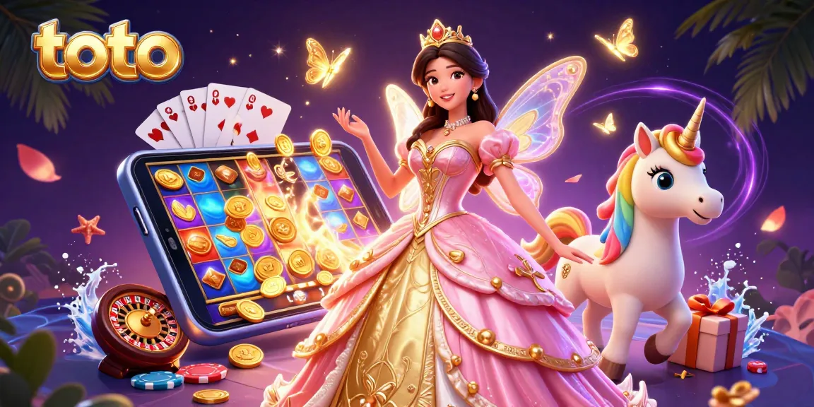 Play engaging slot games at toto with vibrant visuals of golden coins and thematic characters.