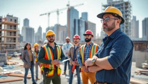 Showcase of a Manhattan General Contractor managing a vibrant construction site with diverse teams.
