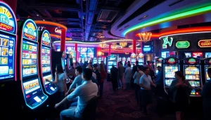 Menangkan permainan pakde4d slot dengan mesin slot berwarna-warni di kasino modern.