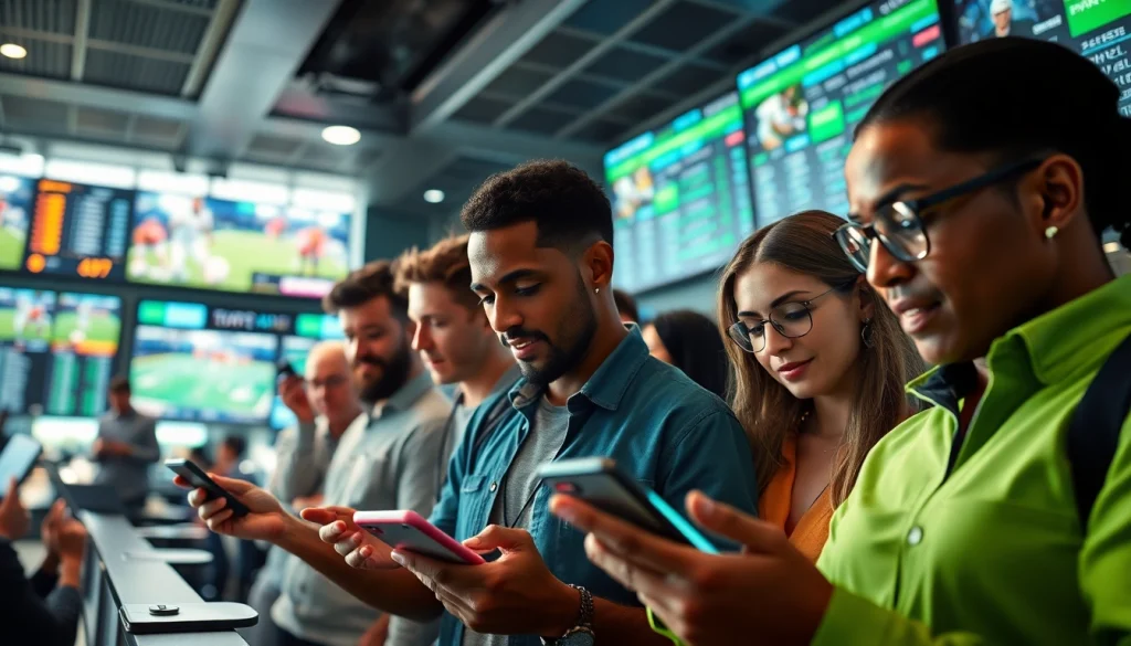 Explore the best sports betting sites India with bettors in an engaging sports lounge environment.