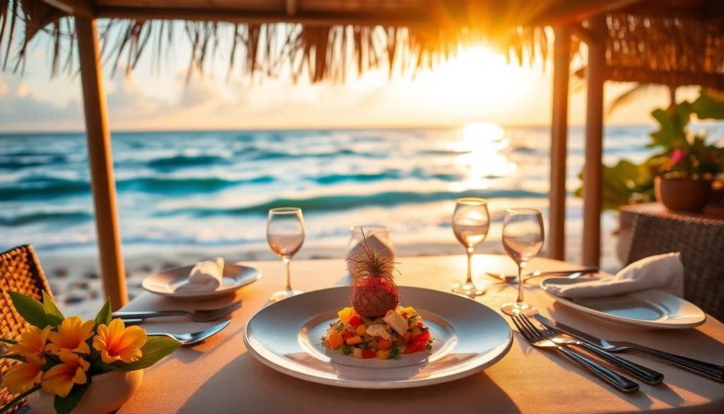 Experience gourmet creations by a Sint Maarten private chef in a stunning beachside setting.