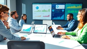 Analyzing competitive intelligence strategies in a professional business meeting.