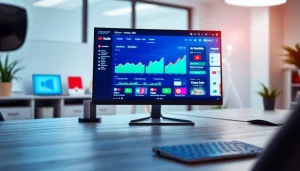 Enhance engagement with a youtube smm panel interface displayed on a modern desktop.