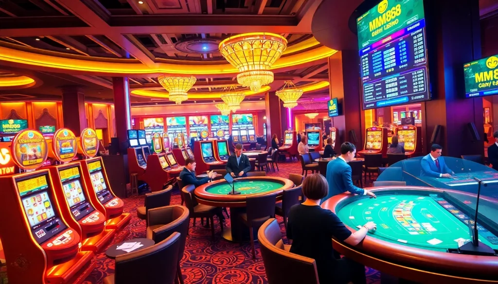 Experience excitement at MM 88, where players engage in thrilling casino games with vibrant visuals.