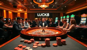 Trải nghiệm cảm giác thót tim khi chơi casino LUCK8、LUCKY8 với trò roulette sống động và người chơi háo hức.