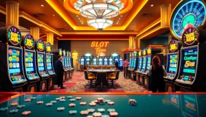 Players enjoying the excitement of slot depo 5rb at vibrant casino slot machines.