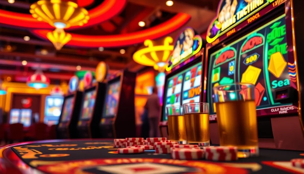 Menangkan slot depo 1k di mesin slot dengan suasana kasino yang hidup dan penuh energi.