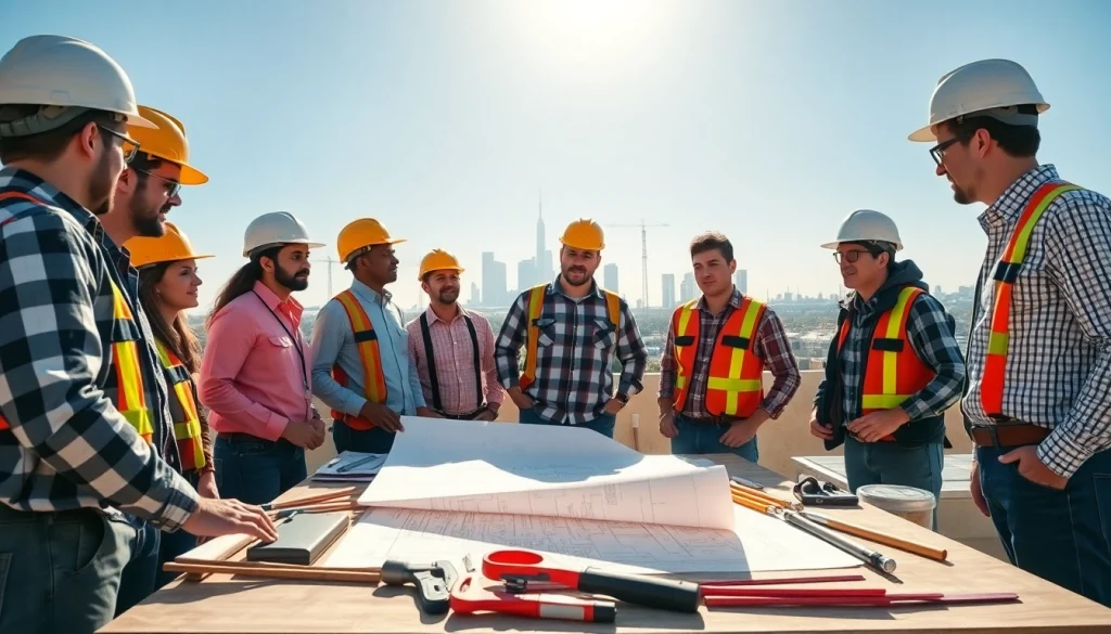 Engaged professionals from the southern california contractors association collaborating on project plans.