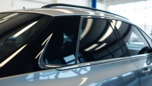 Apply ceramic window tint for optimal heat rejection and UV protection on a car.