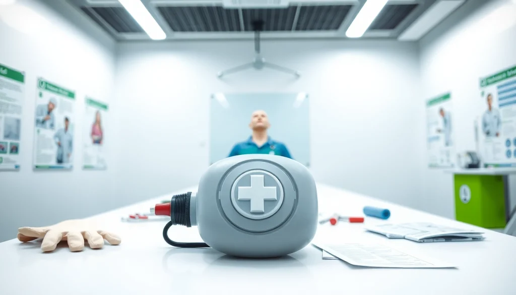 Learn to use the choking rescue device effectively in first aid training.