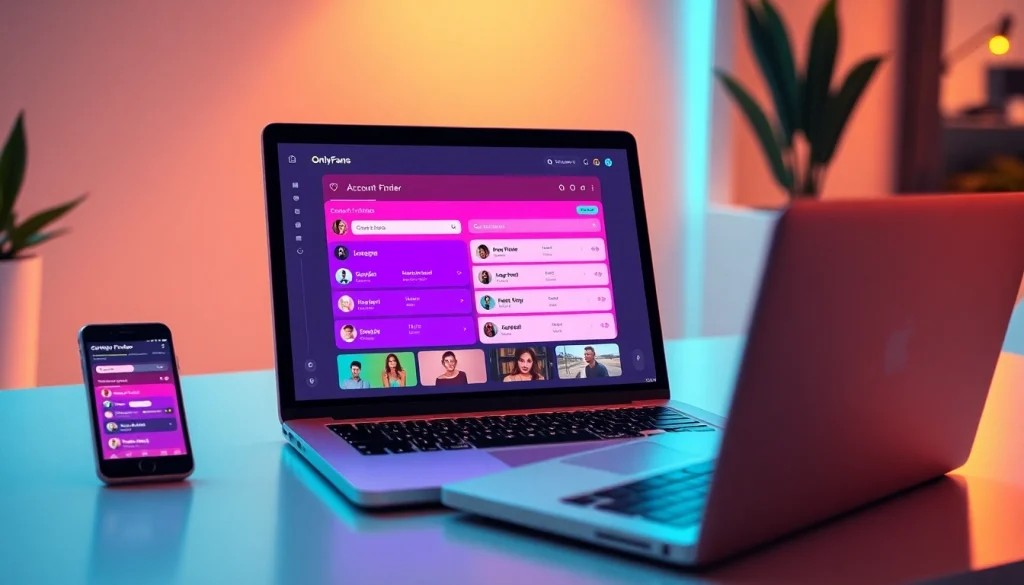 onlyfans account finder showcasing a seamless digital interface for searching profiles