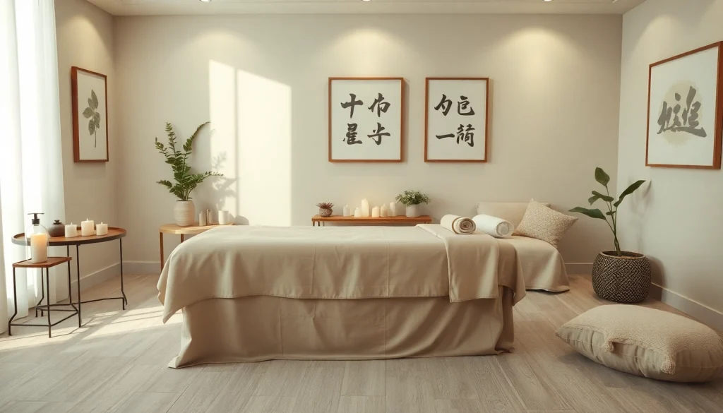 편안한 분위기와 relaxing decor가 있는 속초마사지 초대하는 마사지룸.