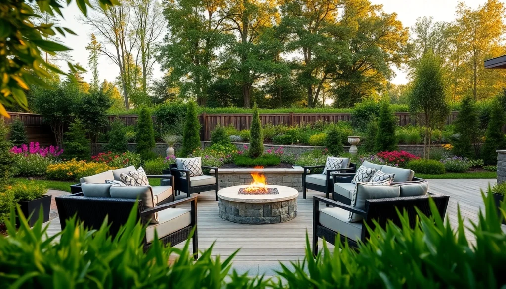 Transform your Wellesley Outdoor Living with elegant seating and vibrant greenery.